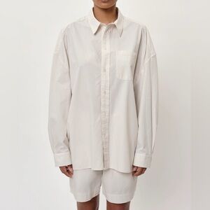 Herskind Lex Shirt - Creme Pinstripe